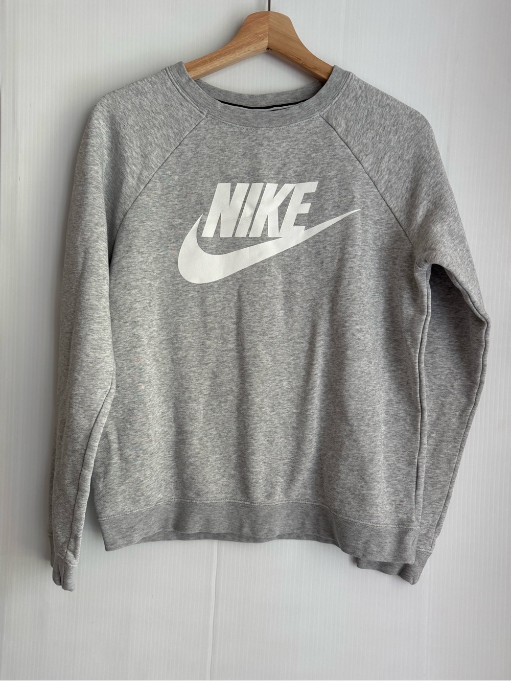 Nike Gray Crewneck Sweatshirt with White Logo